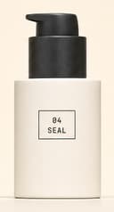 SEAL bottle — Moisturizer, shown at true scale relative to the other steps